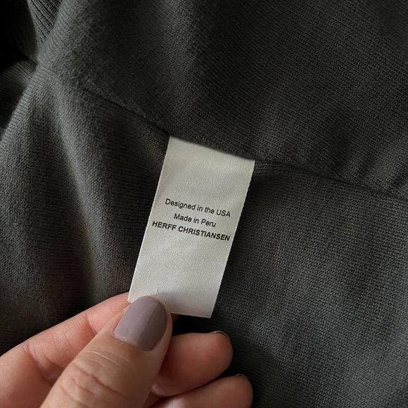 HERFF CHRISTIANSEN Grey Drape cardigan - Picture 6 of 9